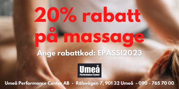 20% rabatt på massage