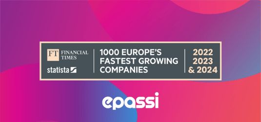 Epassi utnämnt till ett av Europas snabbast växande företag på Financial Times FT 1000 lista – för tredje året i rad.