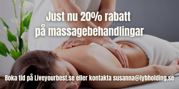 Just nu erbjuder vi 20% rabatt på hela hemsidan! Boka på Liveyourbest.se