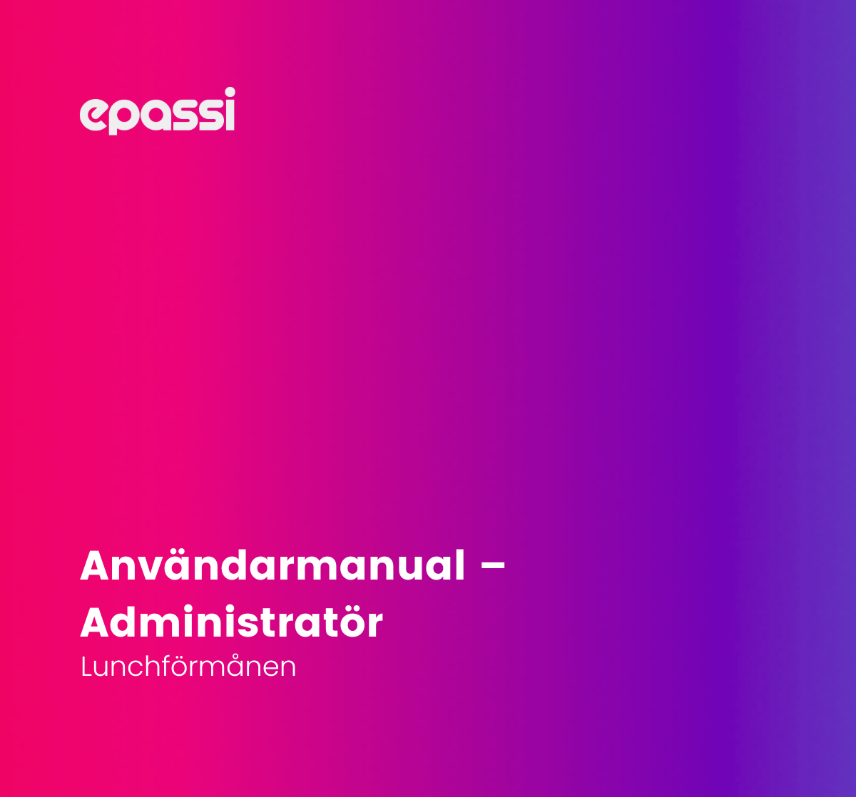 Användarmanual – admin