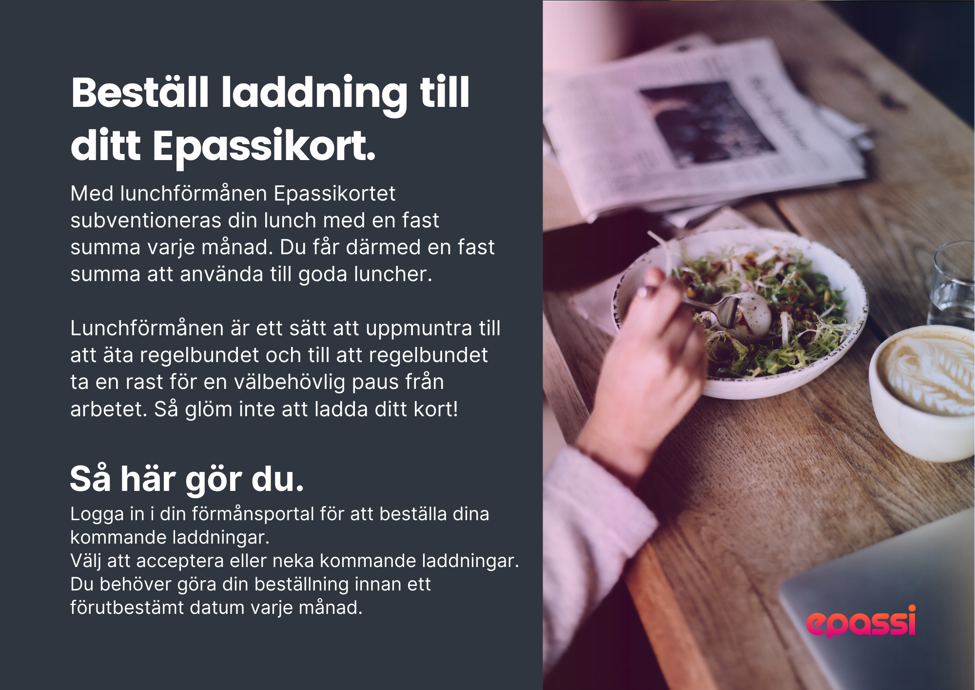 Beställ laddning - Förmånsportal