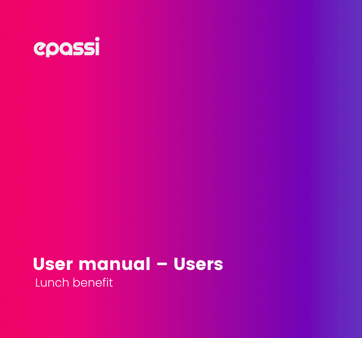 User manual – Users