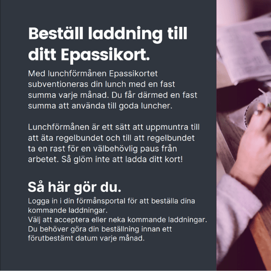 Infoblad till anställda – Beställ laddning förmånsportal