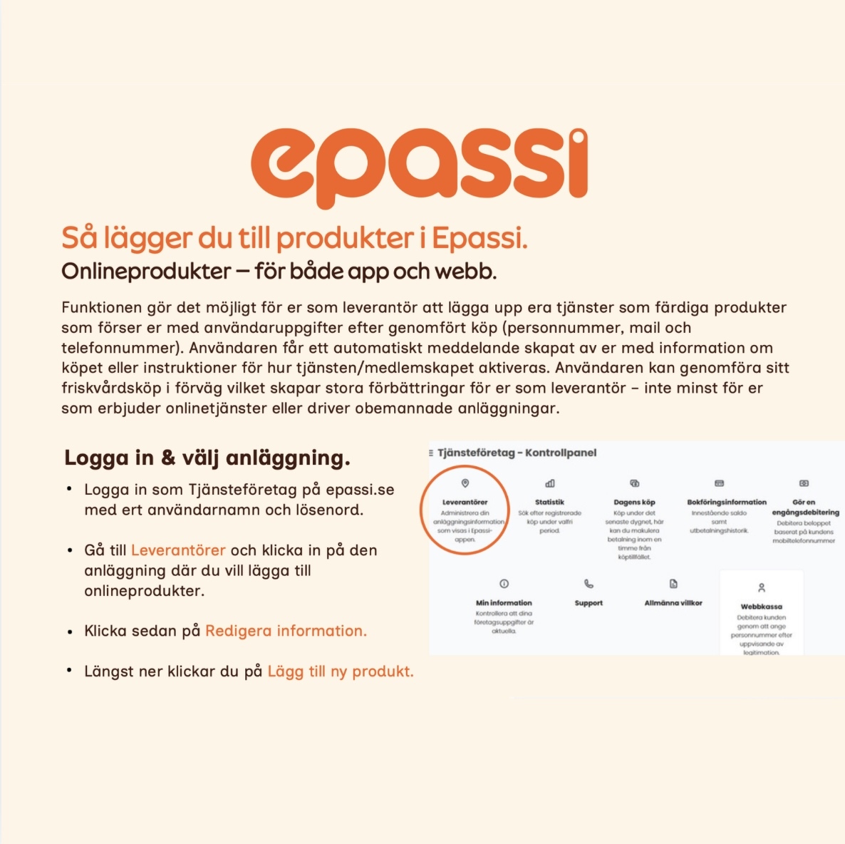 Guide friskvårdsleverantör – Så lägger du till produkter